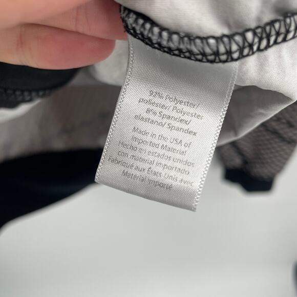 BEYOND YOGA Black & White Abstract Chromatic Bomber Jacket // XS - Picture 10 of 10